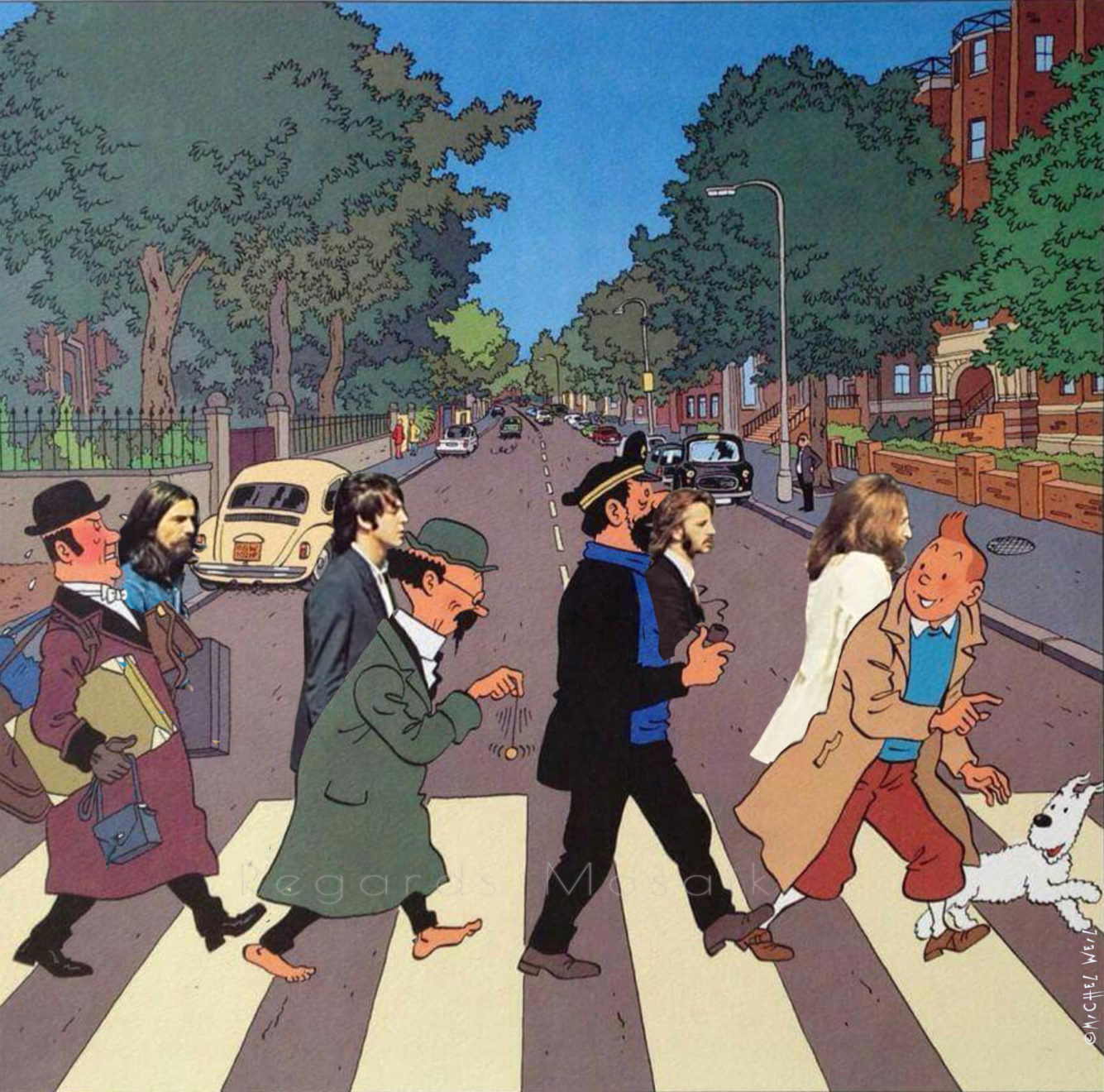 Tintin et ses amis à Abbey Road