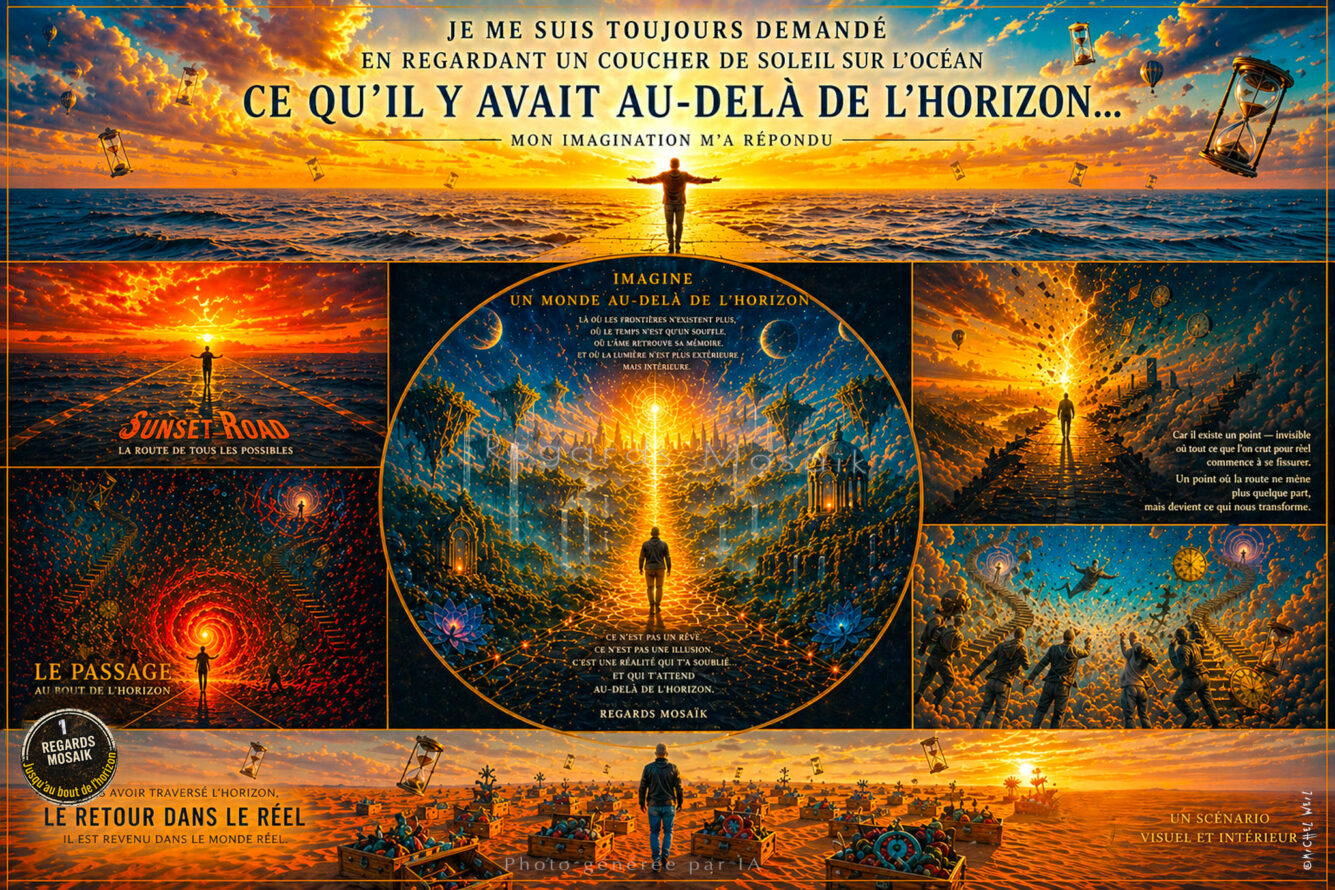 Je me suis toujours demandé un regardant un coucher de soleil sur l’océan ce qu’il y avait au-delà…